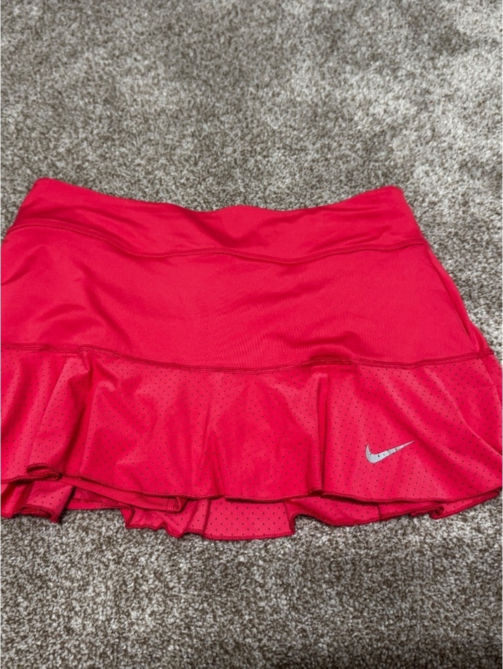 Nike Dri-FIT Womenβs Tennis Skirt Skort Size M Pink Ruffle Pleated Pickleball